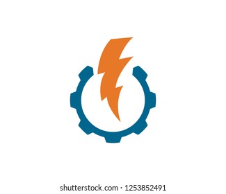 Lightning, electric power vector logo design element. Energy and thunder electricity 

symbol concept.