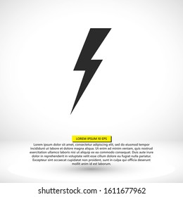 Lightning, electric power vector logo design element. Energy and thunder electricity symbol concept. Lightning bolt sign in the circle. Splash vector emblem template.