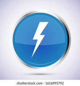 Lightning, electric power vector logo design element. Energy and thunder electricity symbol concept. Lightning bolt sign in the circle. Splash vector emblem template.
