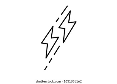 Lightning, electric power vector logo design element. Energy and thunder electricity symbol concept. Lightning bolt sign in the circle. Flash vector emblem template. Power fast speed