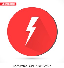 Lightning, electric power vector logo design element. Energy and thunder electricity symbol concept. Lightning bolt sign in the circle. Splash vector emblem template.