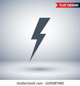 Lightning, electric power vector logo design element. Energy and thunder electricity symbol concept. Lightning bolt sign in the circle. Splash vector emblem template.