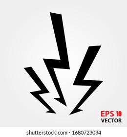Elemento de diseño del logotipo del vector de potencia eléctrica. Concepto de símbolo de energía y de electricidad trueno. Señal del tornillo flash en el círculo. Plantilla de emblema de vector de Flash. Velocidad rápida de energía