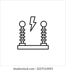 Elemento de diseño del logotipo del vector de potencia eléctrica de relámpago. El concepto de símbolo de energía y de electricidad trueno.