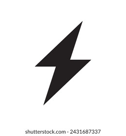 Lightning, electric power vector logo design element.