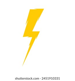 Lightning, electric power vector logo design element. Energy and thunder electricity symbol concept. Lightning sign in circle. Flash vector emblem template. Power logotype fast speed