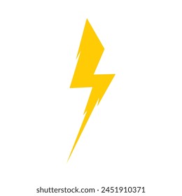 Lightning, electric power vector logo design element. Energy and thunder electricity symbol concept. Lightning sign in circle. Flash vector emblem template. Power logotype fast speed