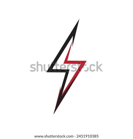 Lightning, electric power vector logo design element. Energy and thunder electricity symbol concept. Lightning sign in circle. Flash vector emblem template. Power logotype fast speed