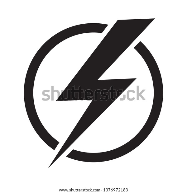 Lightning Electric Power Vector Logo Design Stock Vector Royalty