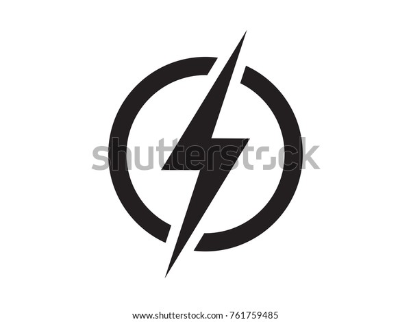 Lightning, electric power vector logo design\
element. Energy and thunder electricity symbol concept. Lightning\
bolt sign in the circle. Flash vector emblem template. Power fast\
speed logotype