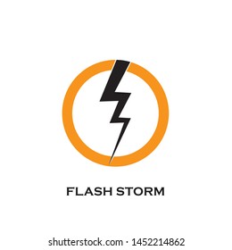 lightning, Electric, thunder, logo design template - Vector
