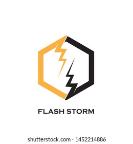lightning, Electric, thunder, logo design template - Vector
