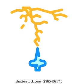 Blitz-Farbe Symbol Vektorgrafik. Blitzbeschild. einzelne Symbolillustration
