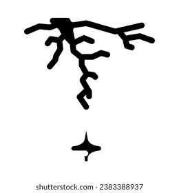 lightning electricity glyph icon vector. lightning electricity sign. isolated symbol illustration