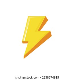 Lightning, electricity icon vector logo design element. Electricity energy and thunder symbol concept. The lightning sign is yellow. Flash vector logo template. fast food speed