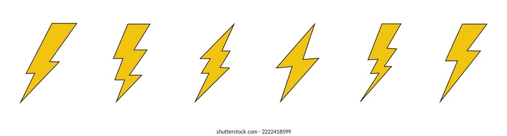 lightning electricty charging speed sign interfase symbol logotype