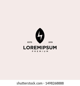 Lightning Emblem Label logo design vector