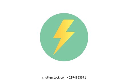 lightning energy concept vector icon in modern flat style. power thunder bolt symbol. vector illustration eps10.