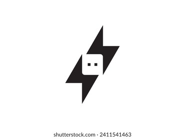 lightning energy electric logo, thunderbolt logotype design icon template