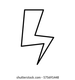 Lightning Energy Electricity Thin Line Vector Stock Vector (Royalty ...