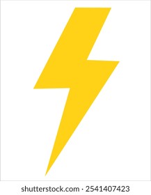 Lightning. Energy icon, power vector sign, electricity icon. Isolated image on a white background