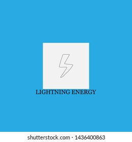 lightning energy icon sign signifier vector