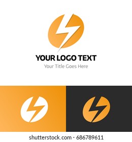 Lightning energy logo template. Logo branding for your new corporate company. File can be use vector eps and image jpg formats