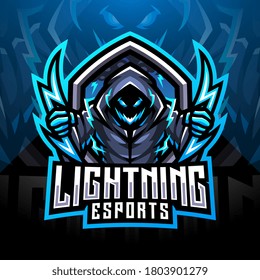 Lightning esport mascot logo design