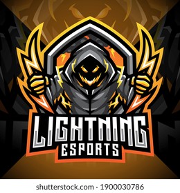 Lightning esport mascot logo design