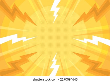 fondo de estilo cómico retro de arte pop de explosión relámpago. Ilustración vectorial. Eps 10.