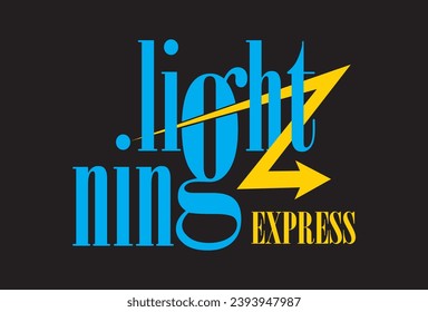 Logotipo Lightning Express, bueno para las empresas que operan en el sector de la entrega