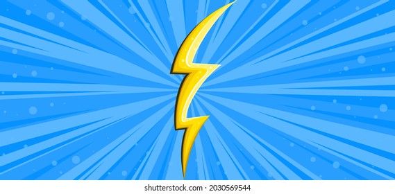 Relámpago como símbolo cómico de lucha y colisión. Antecedentes de las batallas. competiciones y torneos. Fondo de la ilustración del vector