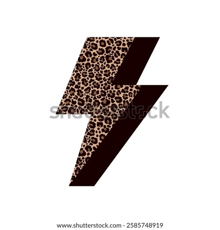 Lightning filled on leopard print.