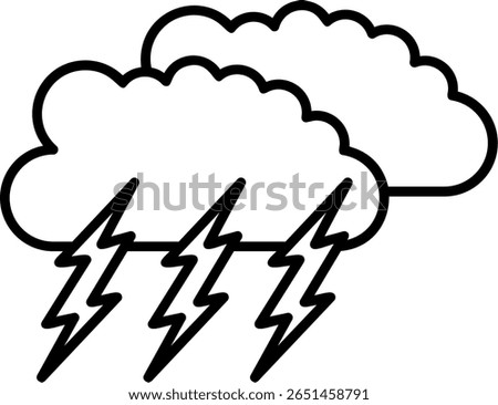 Lightning Filled Style Icon Design