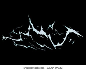 Lightning Flash Effect Vfx Cartoon Style Design Isolated Vector Illustration