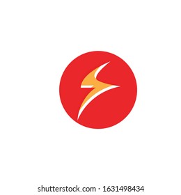 Lightning flash icon logo vector