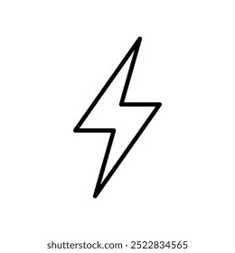 Lightning flash icon on transparent background