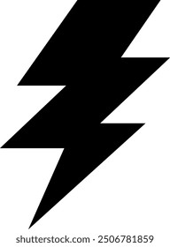Lightning flash icon symbol sign isolated on white design. Vector illustration