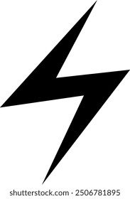 Lightning flash icon symbol sign isolated on white design. Vector illustration