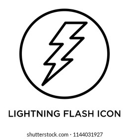 Lightning flash icon vector isolated on white background for your web and mobile app design, Lightning flash logo concept