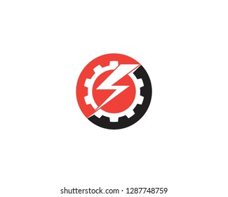 Lightning flash icon vector template