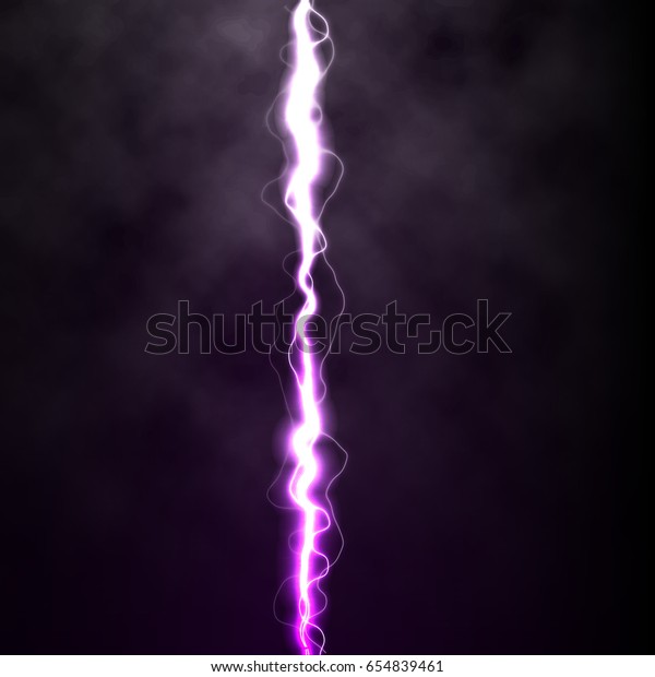 黒い背景に雲とともに 稲光の雷が輝く ベクター画像は 雷や電気爆発の嵐 または空に雷 が鳴ります 人間の神経や神経細胞系の自然現象 のベクター画像素材 ロイヤリティフリー