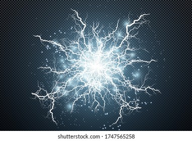 Lightning flash light thunder sparks on a transparent background.
Fire and ice fractal lightning, plasma power background
vector illustration