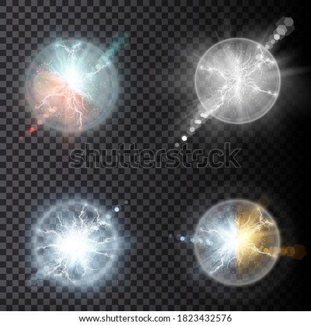 Lightning flash light thunder sparks on a transparent background.
Fire and ice fractal lightning, plasma power background
vector illustration