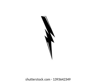 Lightning flash logo template Black vector