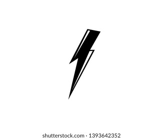 Lightning flash logo template Black vector