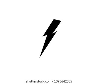 Lightning flash logo template Black vector