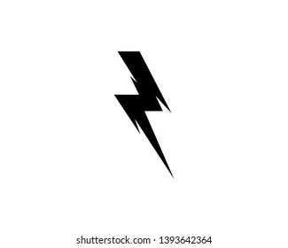 Lightning flash logo template Black vector