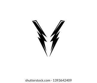 Lightning flash logo template Black vector