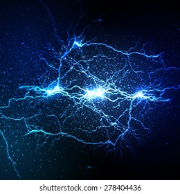 Lightning flash strike background, easy editable